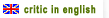 critic in english